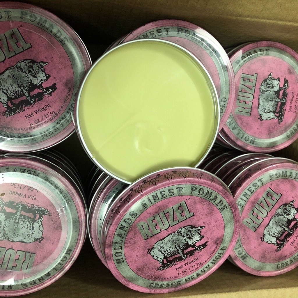Sáp Vuốt Tóc Nam REUZEL Pink - Pomade Gốc Dầu Lợn Hồng - 113gram