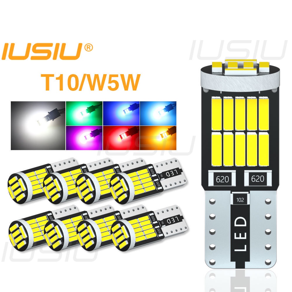 Đèn LED T15 T10 W5W WY5W 4014 26SMD 168 194 501 700LM Ánh Sáng Trắng Dành Cho Xe Hơi Xe Máy