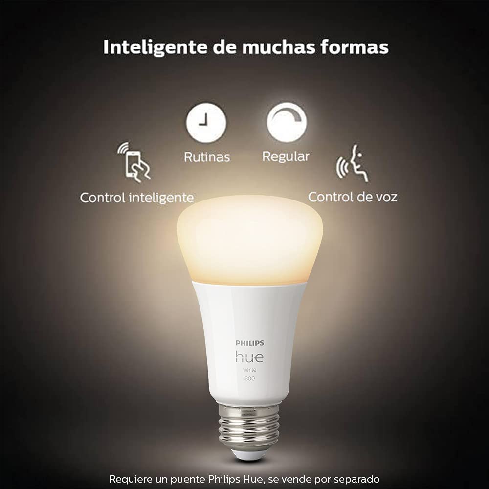 Bóng đèn thông minh Philips Hue White Blanco A19 (cặp 2 cái) hỗ trợ Google home và Alexa