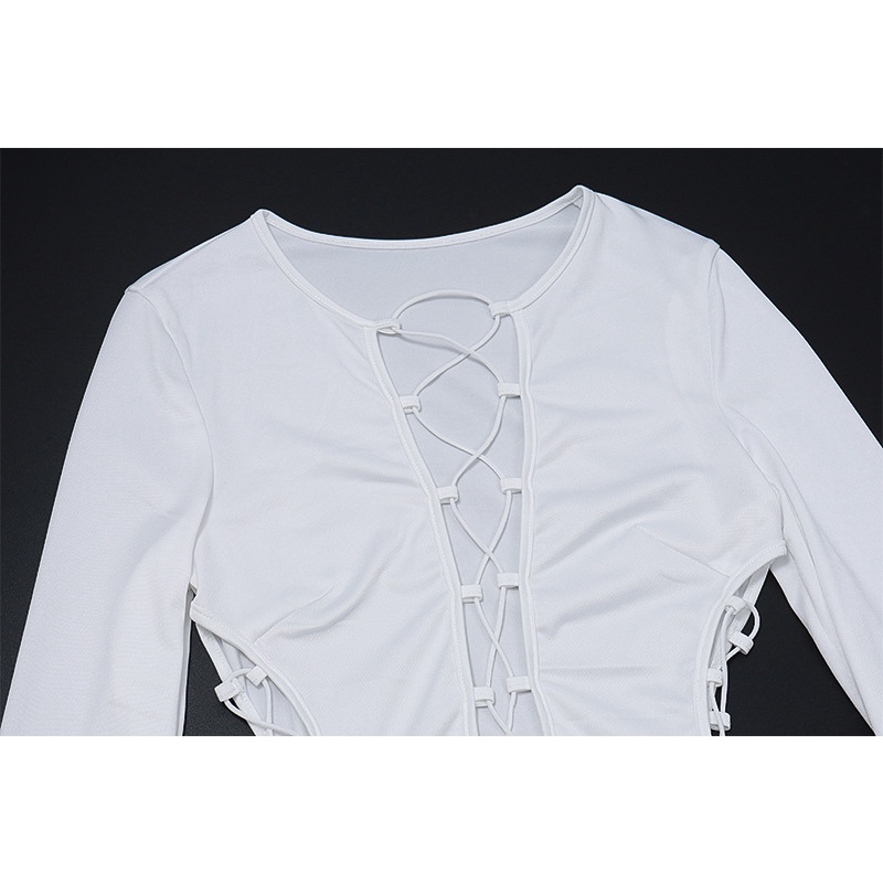 Bộ Áo Liền Quần Tay Dài Dáng Ôm Quyến Rũ Cho Nữ