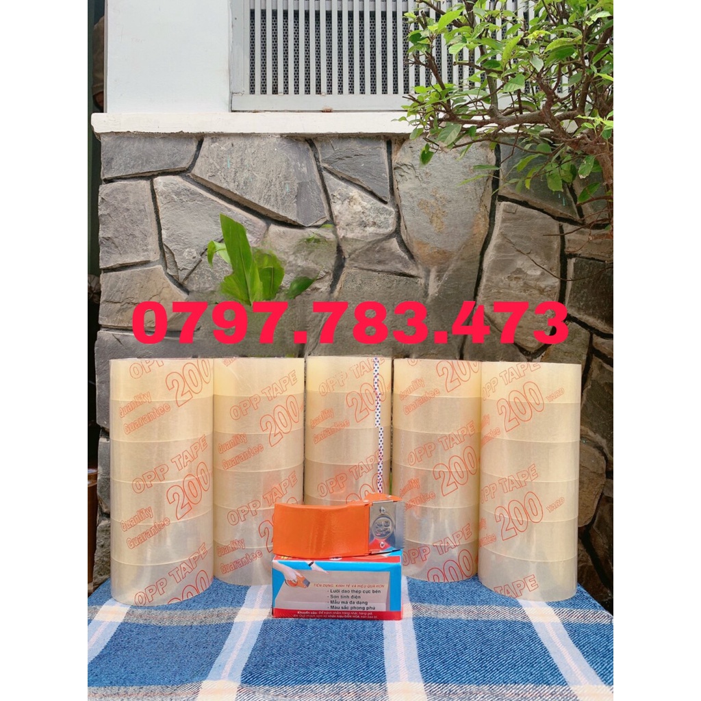 [ HỎA TỐC] BĂNG KEO 200 Ya 2kg/cây (6 cuộn/cây) LÕI SIÊU MỎNG, SIÊU DAI - SIÊU TIẾT KIỆM 5.0