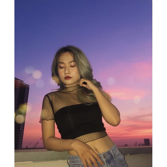🍓SET_ÁO_TUBE+LƯỚI_CHIFFON🍍