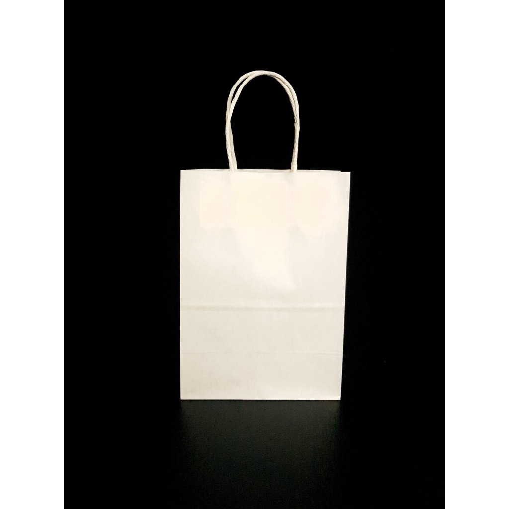Túi giấy có quai xách màu trắng 15x9 cao 28cm  50cái