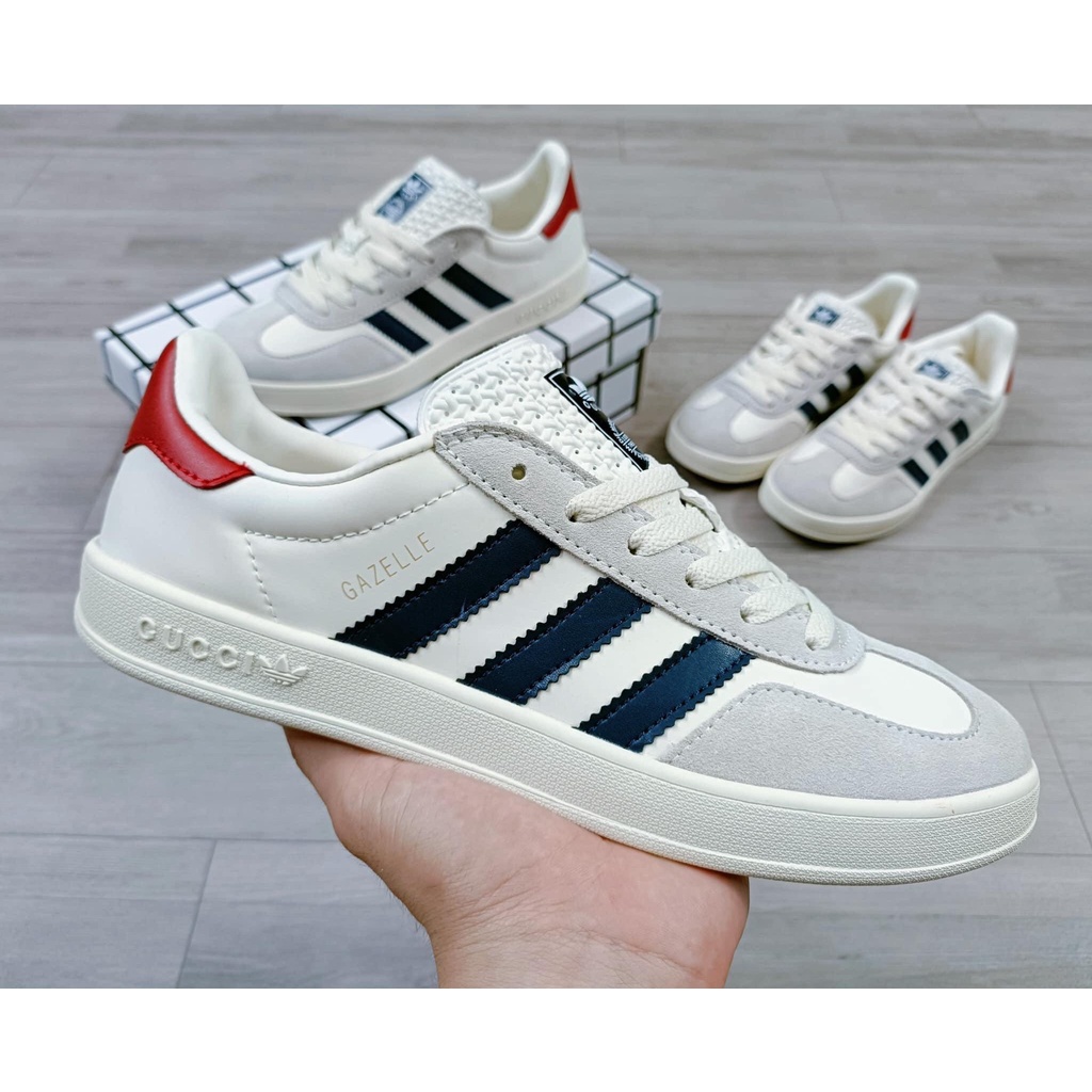 Giày thể thao Sneakers Gucci x Adidas Originals Gazelle, Giày thể thao adidas gucci GAZELLE WHITE DA THẬT