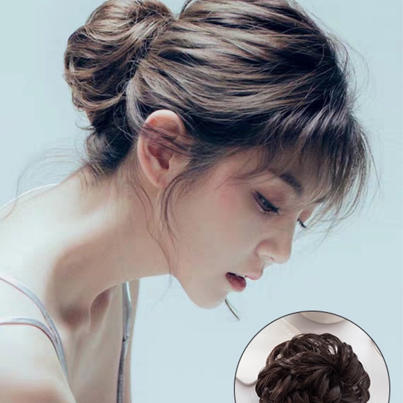 Dây Buộc Tóc Đuôi Ngựa Co Giãn Hình Hoa Phong Cách Hàn Quốc Cho Cô Dâu