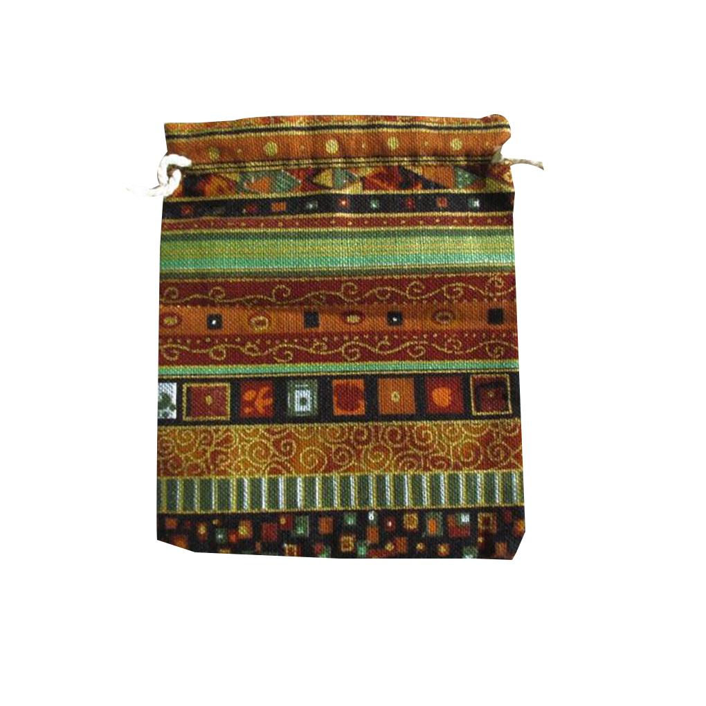 Túi Dây Rút Chất Liệu Cotton Lanh In Họa Tiết Xinh Xắn