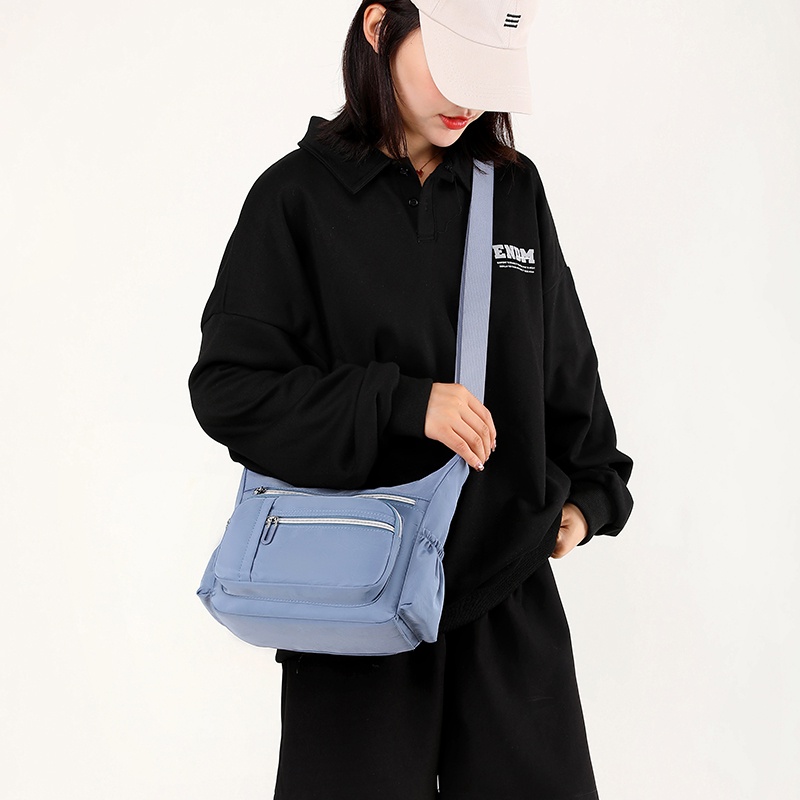 Túi Đeo Chéo Canvas Chống Thấm Nước Phong Cách Hàn Quốc Beg Tangan Wanita Murah Cantik Beg Silang Perempuan Beg Besar Cho Nữ