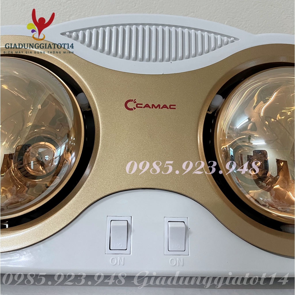 Đèn sưởi nhà tắm CAMAC 2 bóng/3 bóng chống lóa mắt-Bảo hành 24 tháng, hàng Việt Nam chất lượng cao