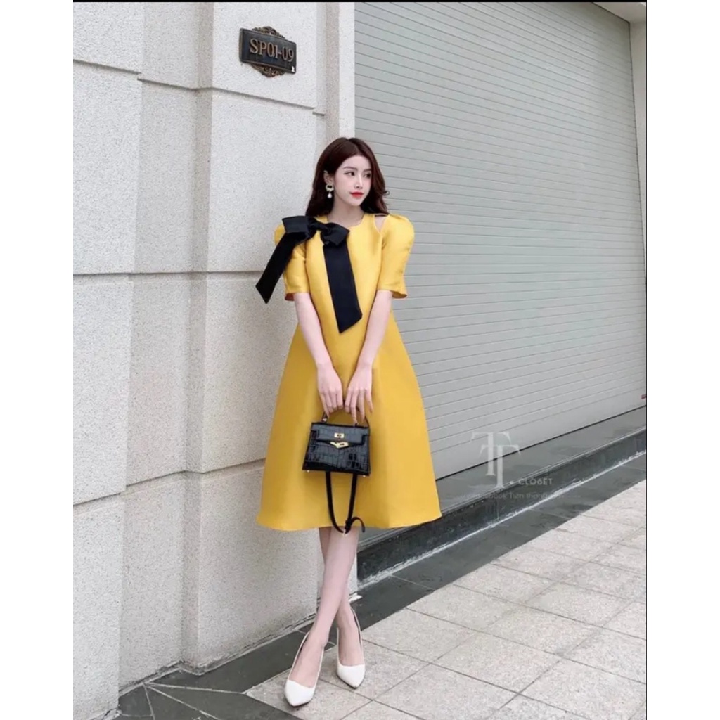 Đầm váy dự tiệc nơ sang Renly TIEN THANH CLOTHES