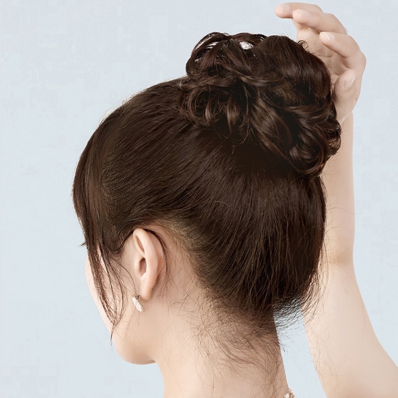 Dây Buộc Tóc Đuôi Ngựa Co Giãn Hình Hoa Phong Cách Hàn Quốc Cho Cô Dâu
