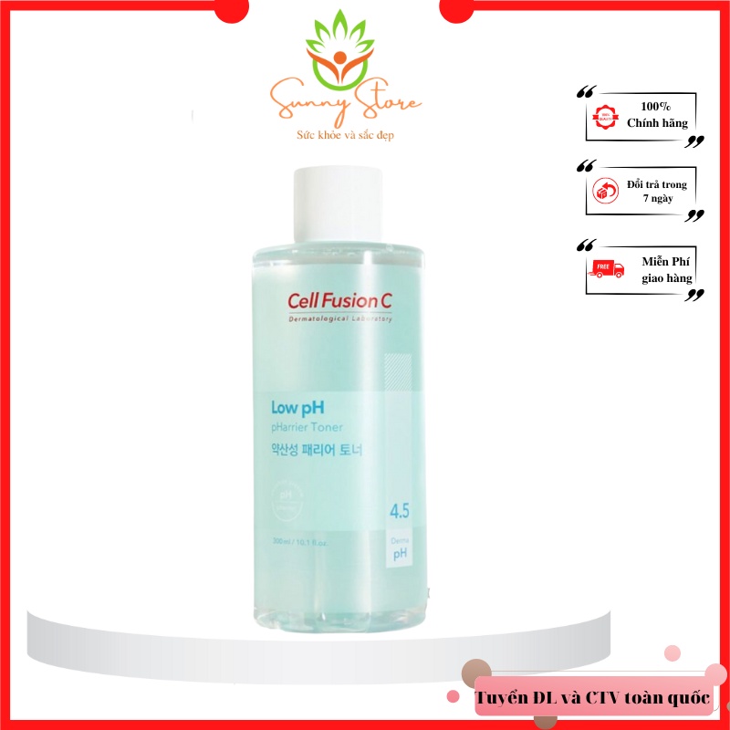 Nước cân bằng PH thấp, tăng cường hàng rào bảo vệ da- Low pH pHarrier Toner - Cell Fusion C Expert
