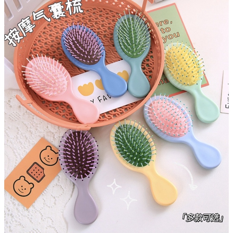 Lược chải tóc mềm chống tích điện chống rụng tóc massage đầu mini bằng nhựa