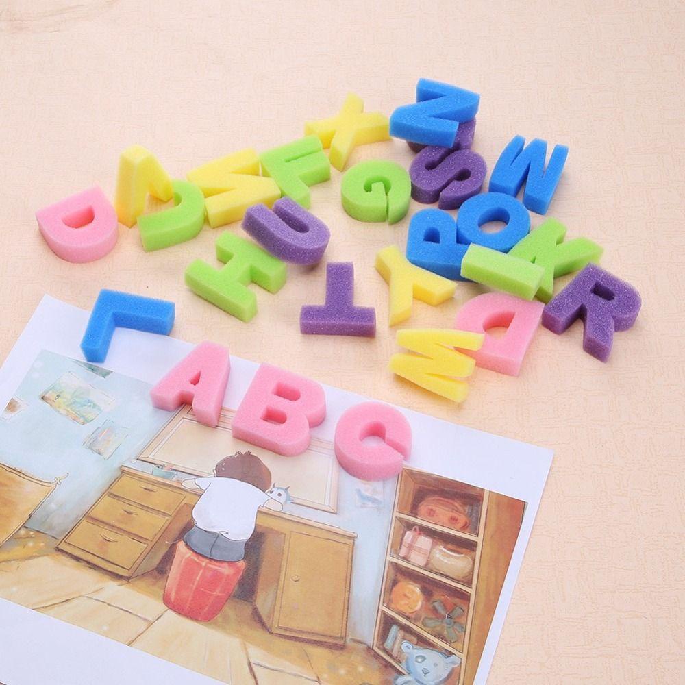 Bộ 26 Miếng Xốp Hình Chữ Cái Dùng Vẽ Tranh DIY Cho Trẻ Em