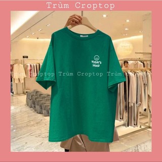 Áo thun in hình Today Mood tay lỡ nhiều màu , Áo phông rộng form unisex nam nữ