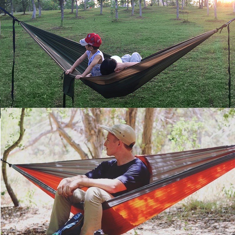 Võng treo bằng vải dù hai lớp 2.6m*1.4m tiện dụng cho hoạt động ngoài trời