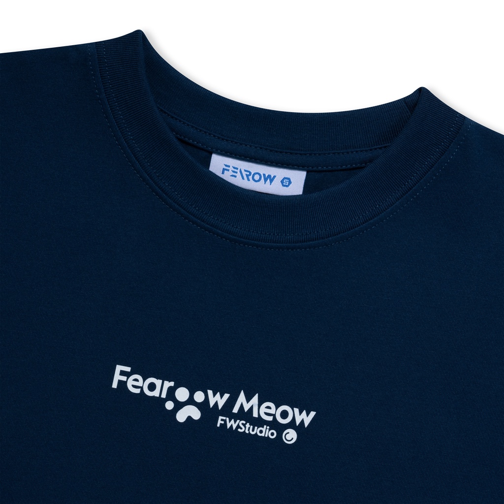 Áo thun nam nữ local brand unisex Fearow Meow Walking / Màu Navy Poeny - ATF1003 | BigBuy360 - bigbuy360.vn