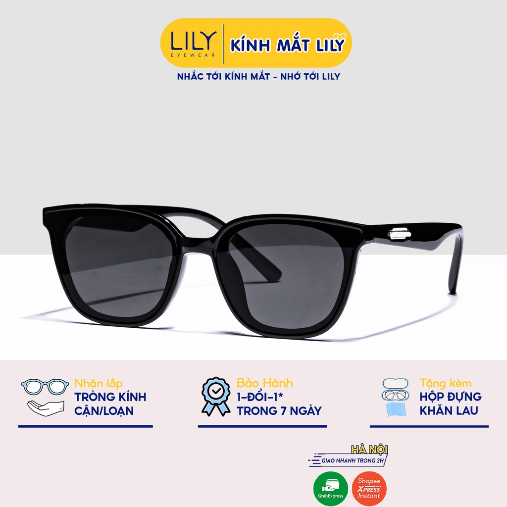 Kính mát nam nữ LILYEYEWEAR mắt chống tia UV400 chống bụi bảo vệ mắt đi biển Hè KC2017