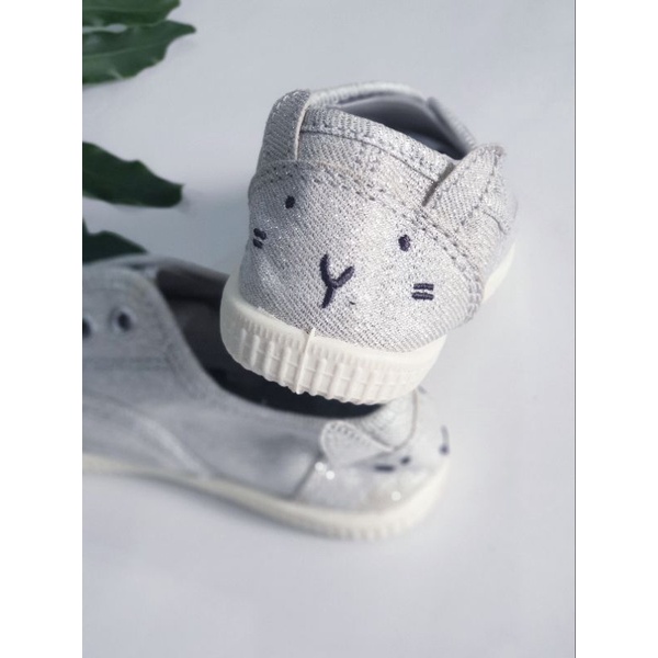 Giày lười Next bạc, gót hình thỏ