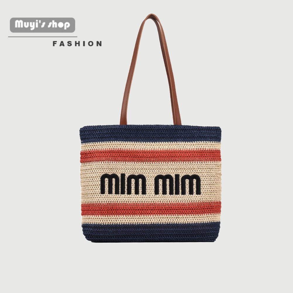 Túi Cói Đeo Vai Thời Trang Mùa Hè 2022 Sức Chứa Lớn Cho Nữ