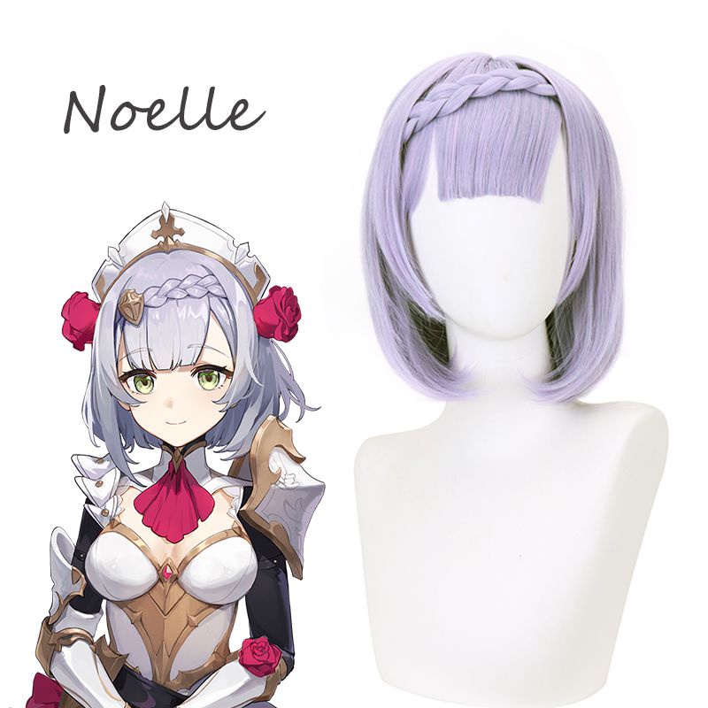 Impact Noelle Genshin Cosplay Tóc Giả Dành Cho Nữ Tóc Thực Tế Và Thoải Mái