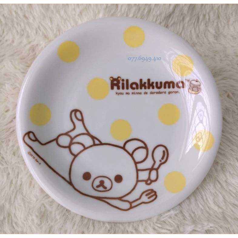 ♥️ Các mẫu DĨA sứ 16-19cm Gấu Rilakkuma - Nhiều màu - Sứ Nhật LAWSON