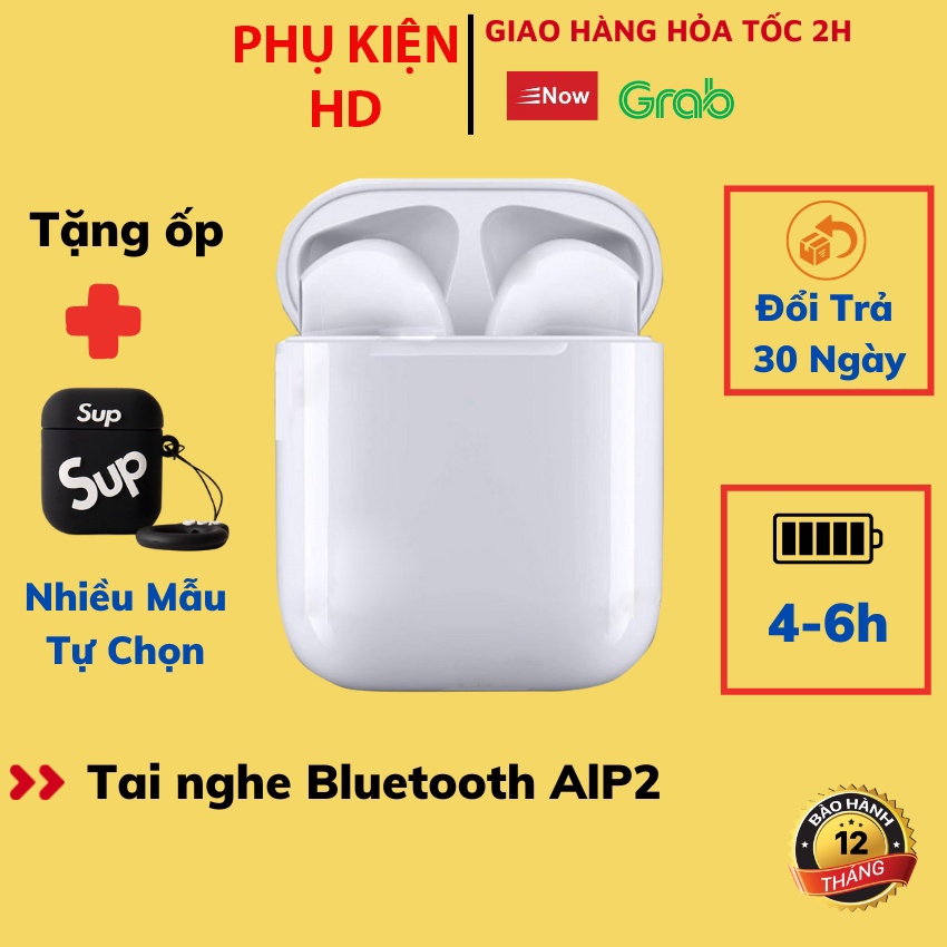 Tai Nghe Bluetooth AP2 TWS Không Dây Bản Quốc Tế Định Vị Đổi Tên Tự Động Kết Nối Chạm Cảm Ứng Dùng Cho IOS Và Android