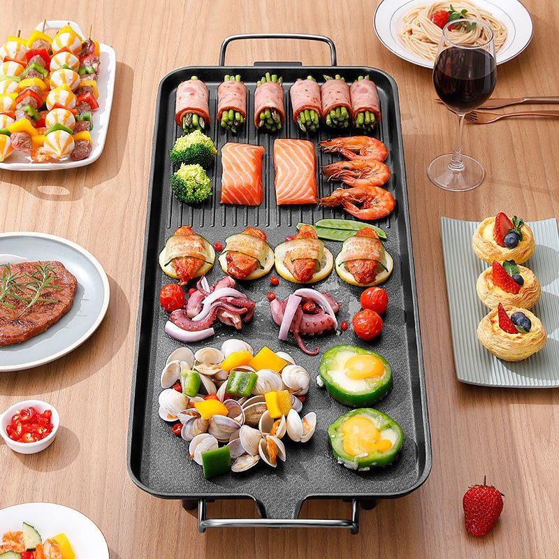 JIASHI Lò Nướng Bbq Điện Tử Hàn Quốc Không Dính Không Khói Đa Năng Dễ Vệ Sinh Trong Nhà