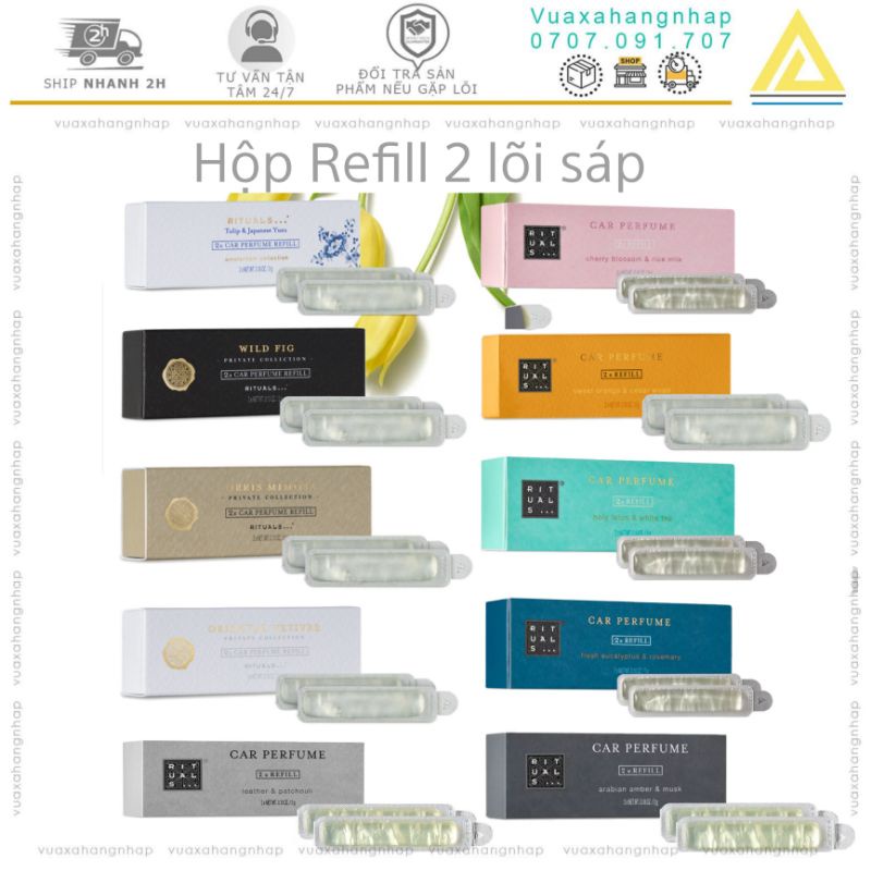 Sáp thơm ô tô kẹp cửa gió rituals car perfumes - refill