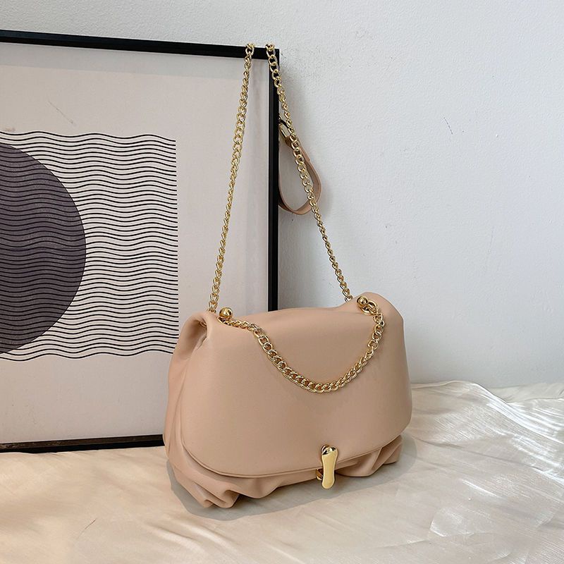 Túi Đeo Vai Hình Vuông Cỡ Nhỏ Thiết Kế Xếp Ly Phong Cách Retro Thời Trang Cao Cấp Cho Nữ