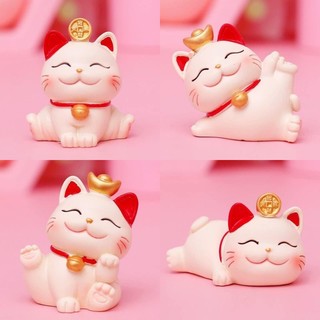 Mèo thần tài min mèo vẫy tay may mắn cầu tài lộc để bàn dùng làm quà tặng trang trí bàn làm việc góc học tập phòng ở tay