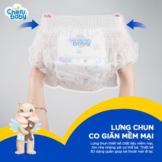 Quà tặng 1 bịch bỉm quần dán cherubaby cho bé từ 4-17kg - ảnh sản phẩm 3