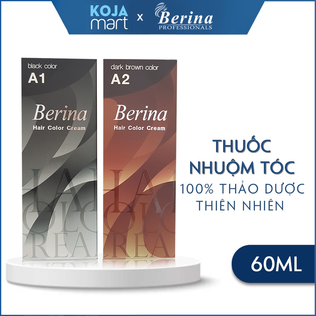 Thuốc Nhuộm Tóc Berina A1 Màu Đen,A2 Màu Nâu Thái Lan 60ml