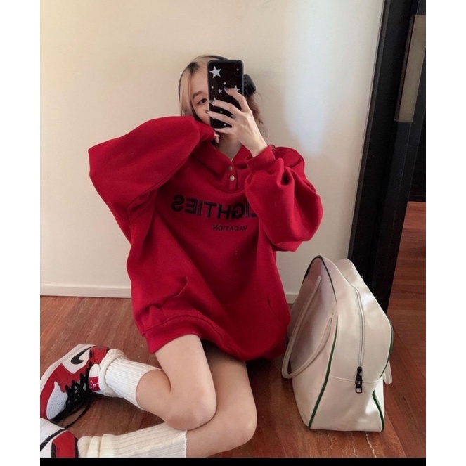 [ Rẻ vô địch ] Áo hoodie form rộng mũ hai lớp - Delight