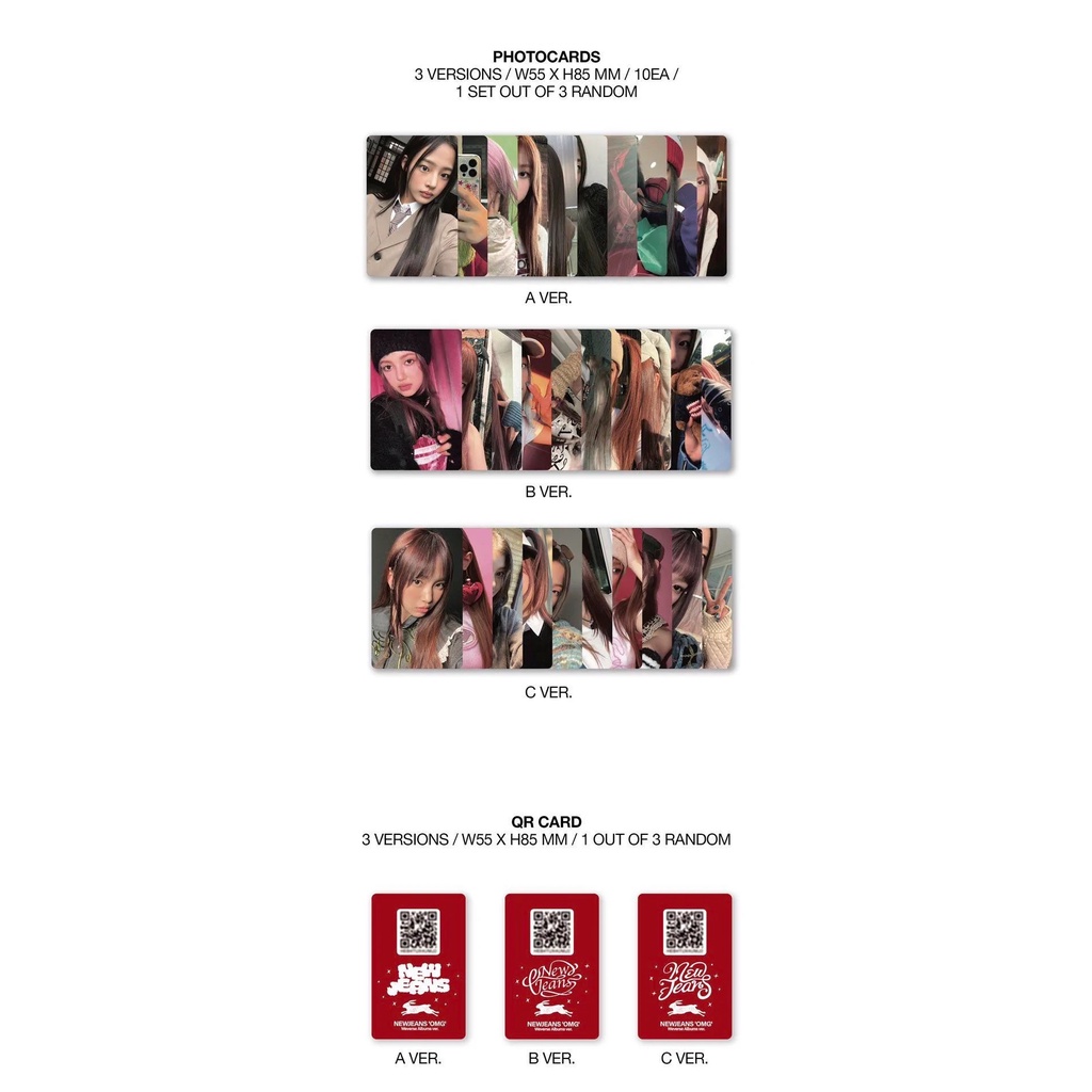 Bộ ảnh NEWJEANS - OMG bản Weverse thẻ bo góc
