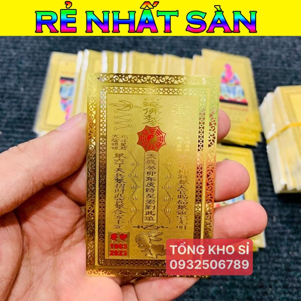 [Thẻ Kim Loại] Kim Bài Thái Tuế 2023 hoá giải điều khôn may mắn nhét ví [đã khai quang]