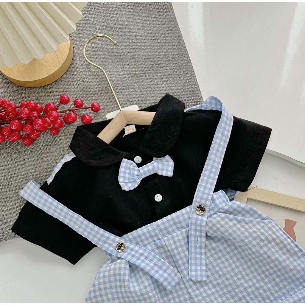 Yếm caro công tử đáng yêu cho bé 10-20kg