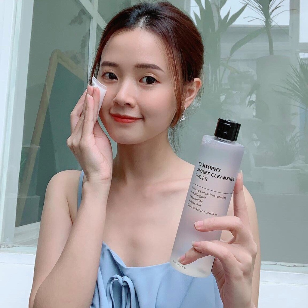 Mini Size Nước tẩy trang giúp làm sạch mọi bụi bẩn, ngăn ngừa mụn & tẩy da chết Caryophy Smart Cleansing Water 60ml