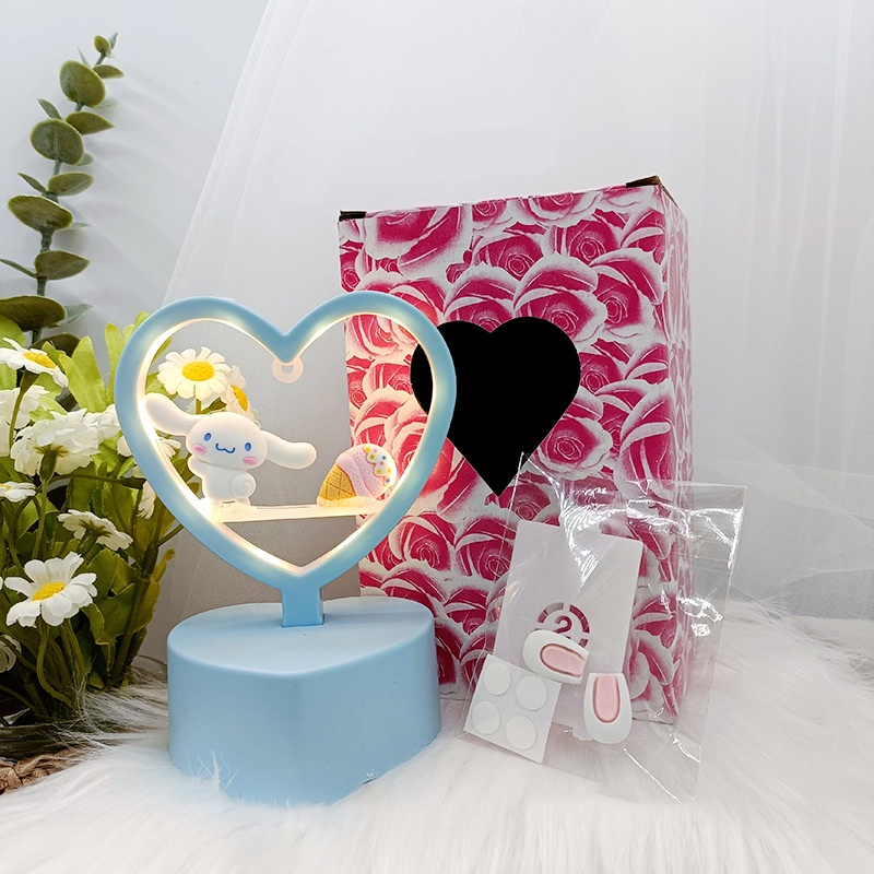 Sanrio Đồ Chơi Đèn Ngủ Để Bàn Mymelody Led Nghệ Thuật Hình Thỏ Cinnamoroll Tình Yêu Lãng Mạn Diy