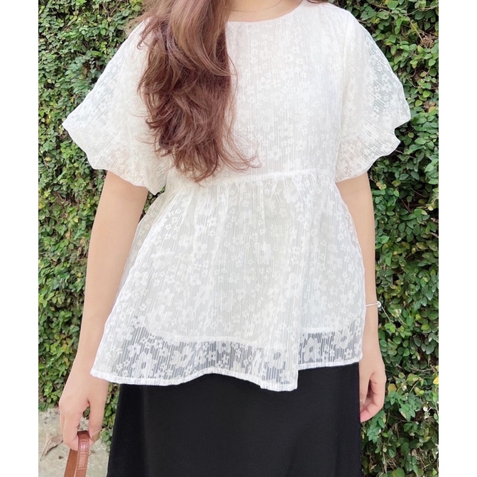 Áo babydoll tơ hoa Daisy top Ma vie