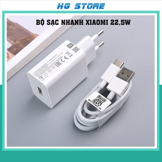 Bộ sạc nhanh xiaomi redmi 18w, 22.5w, củ sạc nhanh chân dẹt, tròn, cáp sạc chân typec,micro.