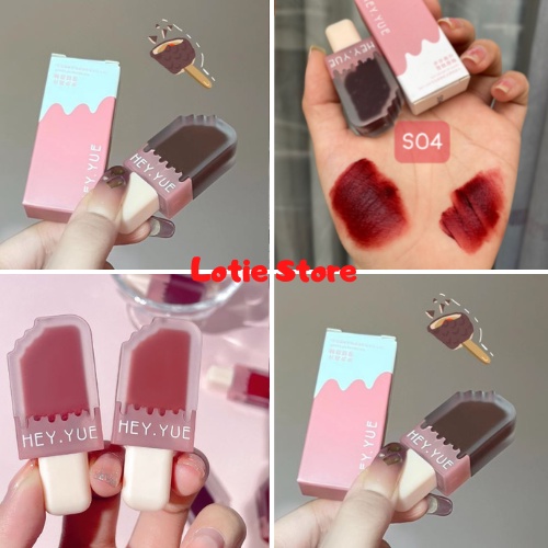 Son kem lì que kem HEY YUE mỏng mịn bền màu Ice Cream Lip Glaze | BigBuy360 - bigbuy360.vn