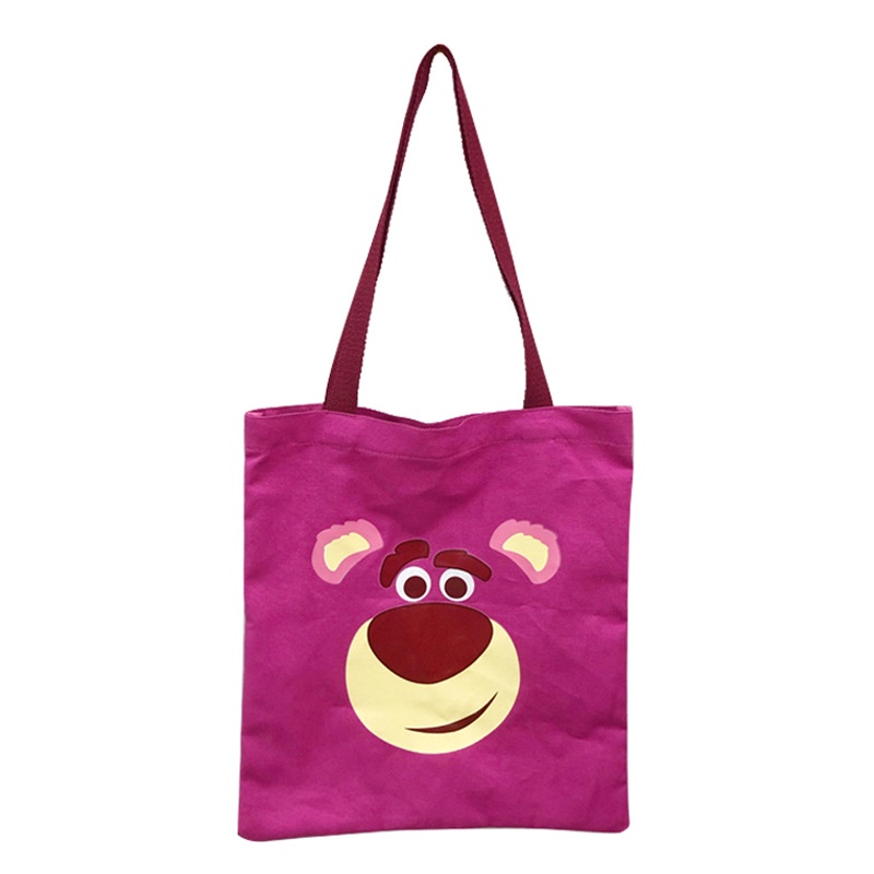 Túi Xách Canvas Cỡ A4 Họa Tiết Hoạt Hình Dễ Thương