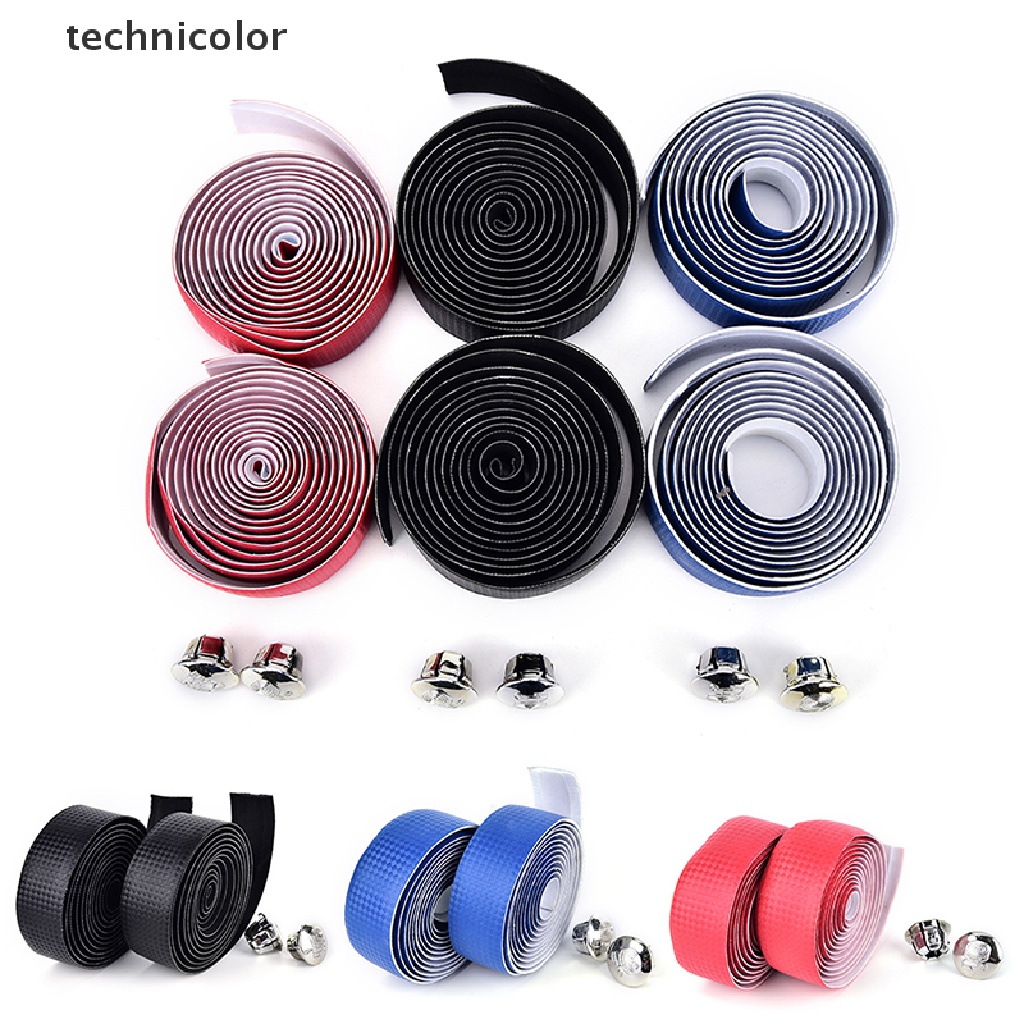 Set 2 Cuộn Băng Quấn Tay Lái Xe Đạp + 2 Nút Chặn Bằng Sợi Carbon