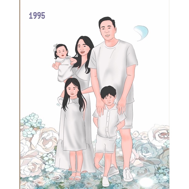 Quà Tặng Tranh Gia Đình Vẽ Theo Yêu Cầu Nhiều Phong Cách