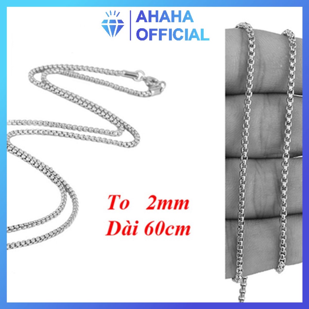 Dây chuyền nam inox 2ly kiểu bông dừa khít