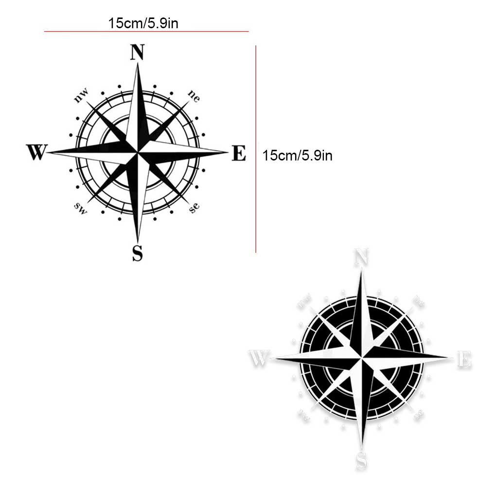 Đề Can Phản Quang Hình La Bàn Dùng Để Trang Trí Xe Hơi