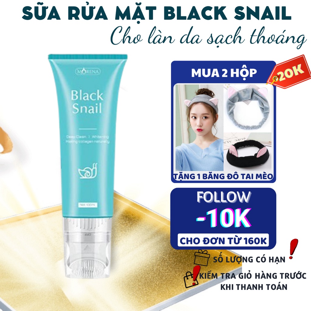 Sữa rửa mặt Huyền Phi Black Snail - Sạch sâu sáng mịn da 100ml