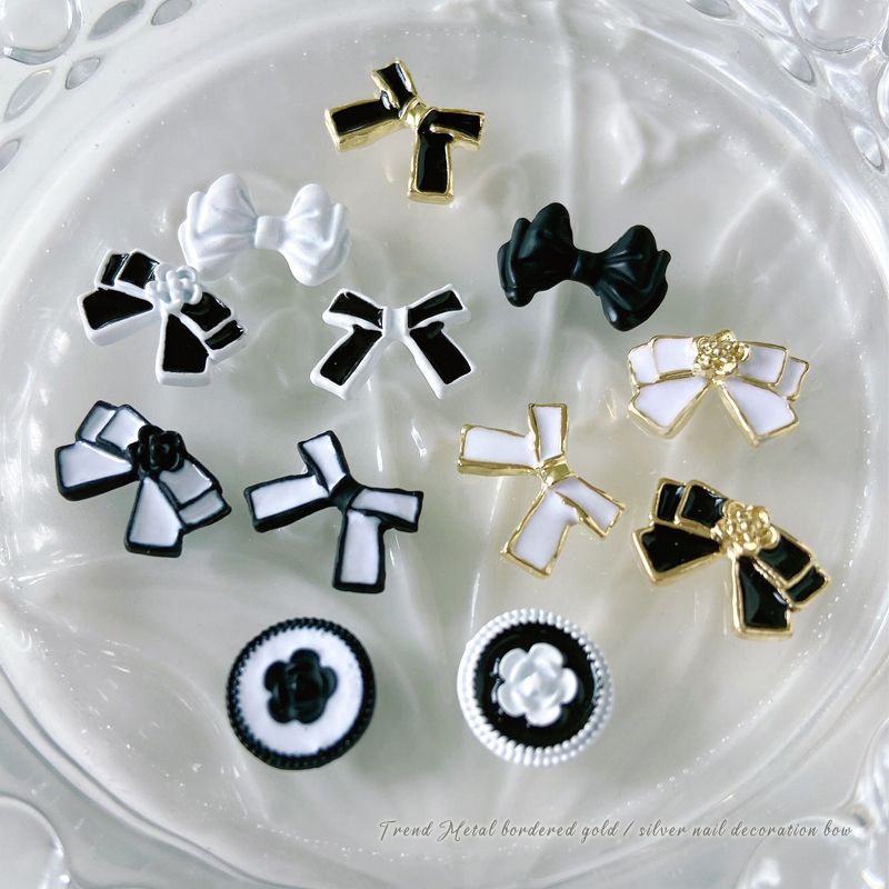 Charm nơ kim loại trang trí móng,mẫu charm mới nail