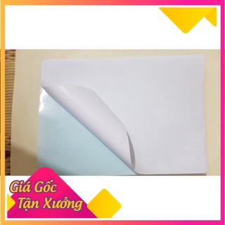 Giấy decal đế xanh a6 100 tờ/tập - đề can a6 đế xanh