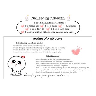 ( Set 6 món ) Móng úp, móng giả, nailbox thiết kế di.o.r hottrend